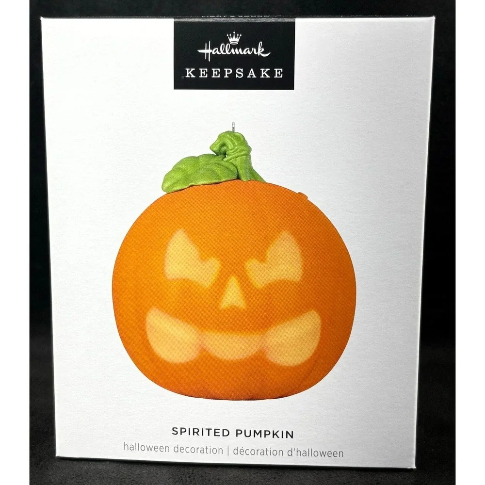 Hallmark 2024 Spirited Pumpkin Keepsake Halloween Ornament Magic Light and Sound